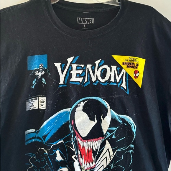 Marvel Universe Venom Men's T-Shirt Avengers X-Men - Black Short Sleeves size L - Picture 3 of 7